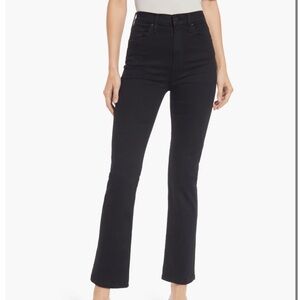 MOTHER Black High Waist Ankle Jeans